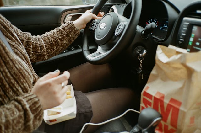 Eating while driving